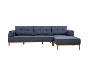 Canapea pe colț Vina Corner - Dark Blue, Atlantic Pine - Img 5