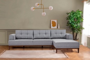 Canapea pe colț Vina Corner - Grey Walnut - Img 2