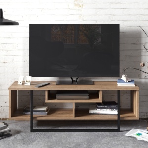 Comoda TV Asal (120) - Walnut, Black - Img 2