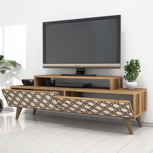 Comoda TV City - Walnut, Cream - Img 2