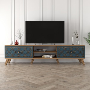 Comoda TV Class - Walnut, Chalcedony - Img 1