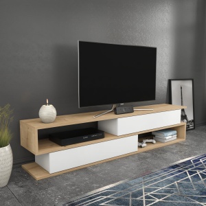 Comoda TV Cortez - Oak, White - Img 2