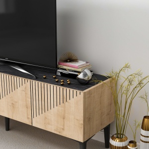 Comoda TV Draw - Sapphire Oak, Black Marble - Img 5