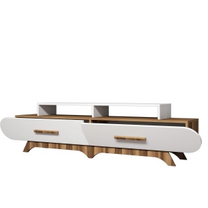 Comoda TV Flora - Walnut, White - Img 4