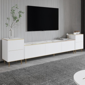 Comoda TV Imaj - Marble, White - Img 1