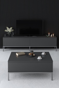 Comoda TV Lord - Anthracite, Silver - Img 4
