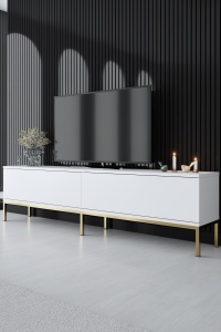 Comoda TV Lord - White, Gold - Img 1