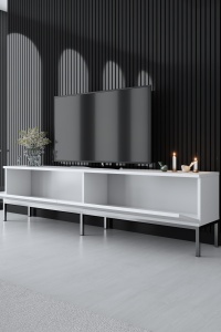 Comoda TV Lord - White, Silver - Img 2