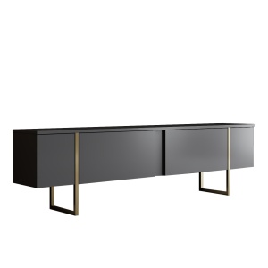 Comoda TV Luxe - Anthracite, Gold - Img 6