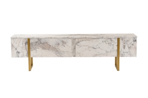 Comoda TV Serenity - Fressia Marble, Gold - Img 6