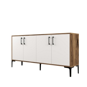 Consolă Kiev 160 - Walnut, White - Img 6