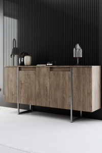 Consolă Luxe - Walnut, Silver - Img 1