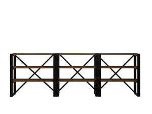 Consolă Prof - Walnut, Black - Img 4