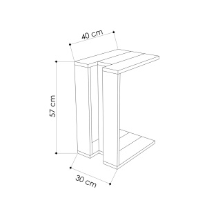 Masa Muju - Oak, Anthracite, Oak - Img 3