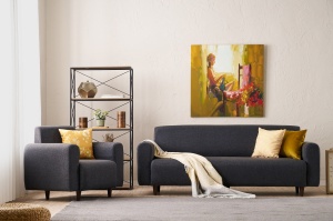 Set Canapea Noya Linen - Anthracite - Img 1