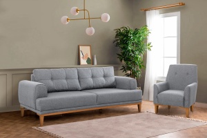 Set Canapea Vina Set - Grey, Atlantic Pine - Img 1