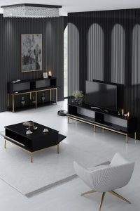 Set mobilier Lord - Black, Gold - Img 7