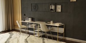 Birou L400 - White, Gold - Img 1