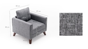 Canapea Bella Armchair - Gey - Img 6