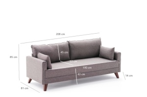 Canapea Bella Sofa For 3 Pr - Brown - Img 8