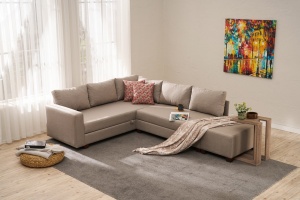 Canapea Extensibila Aly Left - Beige - Img 1