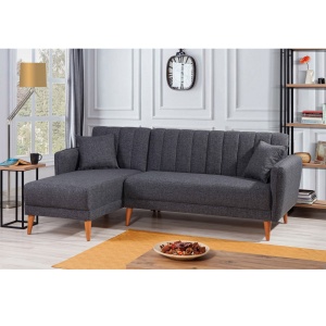 Canapea Extensibila Aqua Corner Left - Dark Grey - Img 1