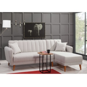Canapea Extensibila Aqua Corner Right - Cream - Img 1