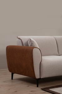 Canapea Extensibila Aren - Beige, Cinnamon - Img 4