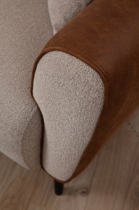 Canapea Extensibila Aren Left - Beige, Cinnamon - Img 5