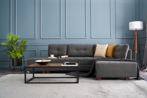 Canapea Extensibila Manama Corner Sofa Bed Right - Anthracite - Img 1