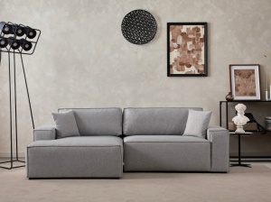 Canapea Extensibila Pırlo Corner Left - Light Grey - Img 2