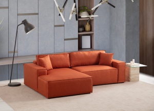Canapea Extensibila Pırlo Corner Left - Orange - Img 3