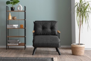 Canapea Extensibila Sando Single - Dark Grey - Img 1