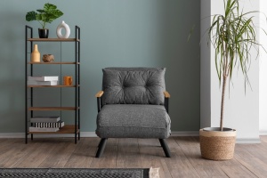 Canapea Extensibila Sando Single - Light Grey - Img 1