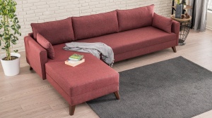 Canapea pe colț Bella Corner Sofa Left 1 - Claret Red - Img 3