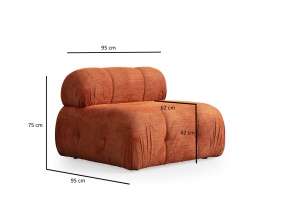 Canapea Petite O1 - Orange - Img 2