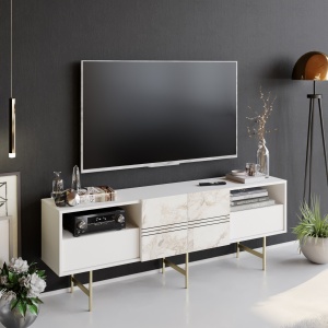 Comoda TV Derin - White - Img 2