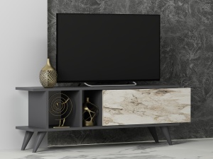 Comoda TV Liberty - Anthracite, Marble - Img 2