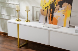 Comoda TV Serenity - White, Gold - Img 5