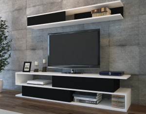 Comoda TV Sims - Black, White - Img 1