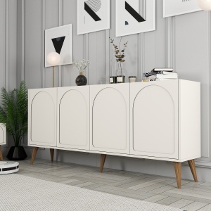 Consolă Lyon 81 - Cream, Walnut - Img 3