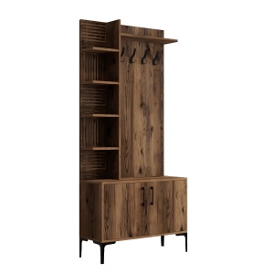 Dulap cu raft Viyana D - Walnut - Img 5