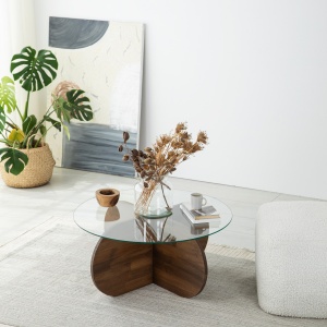 Masuta de cafea Bubble Wood - Walnut - Img 3