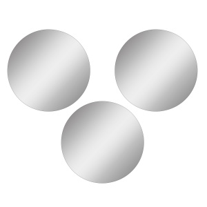 Oglinda Round - Triple - Diameter: 40 cm - Silver - Img 3