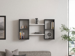 Raft perete Bambi - White, Anthracite - Img 3