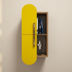 Raft perete Rose - Walnut, Yellow - Img 3