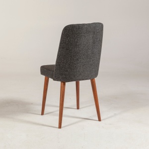 Scaun Vina Sandalye Anthracite, Walnut - Img 2