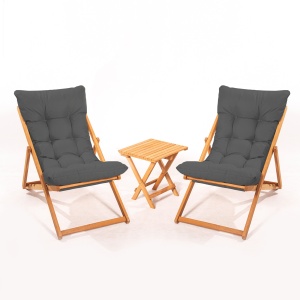 Set gradina masa si scaune (3 piese) Masa My005 - Grey - Img 1