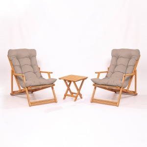 Set gradina masa si scaune (3 piese) Masa My007 - Brown - Img 1