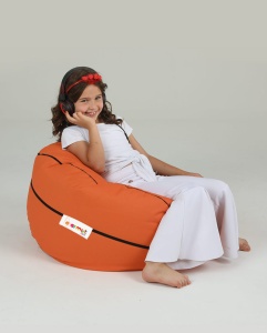 Bean Bag Basketball Kids Pouf - Tile Red - Img 1